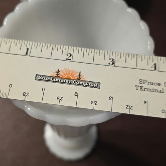 Vintage‎ Napco Milk Glass vase 10" 60's Wedding Decor Farmhouse Shabby Chic - Picture 6 of 7